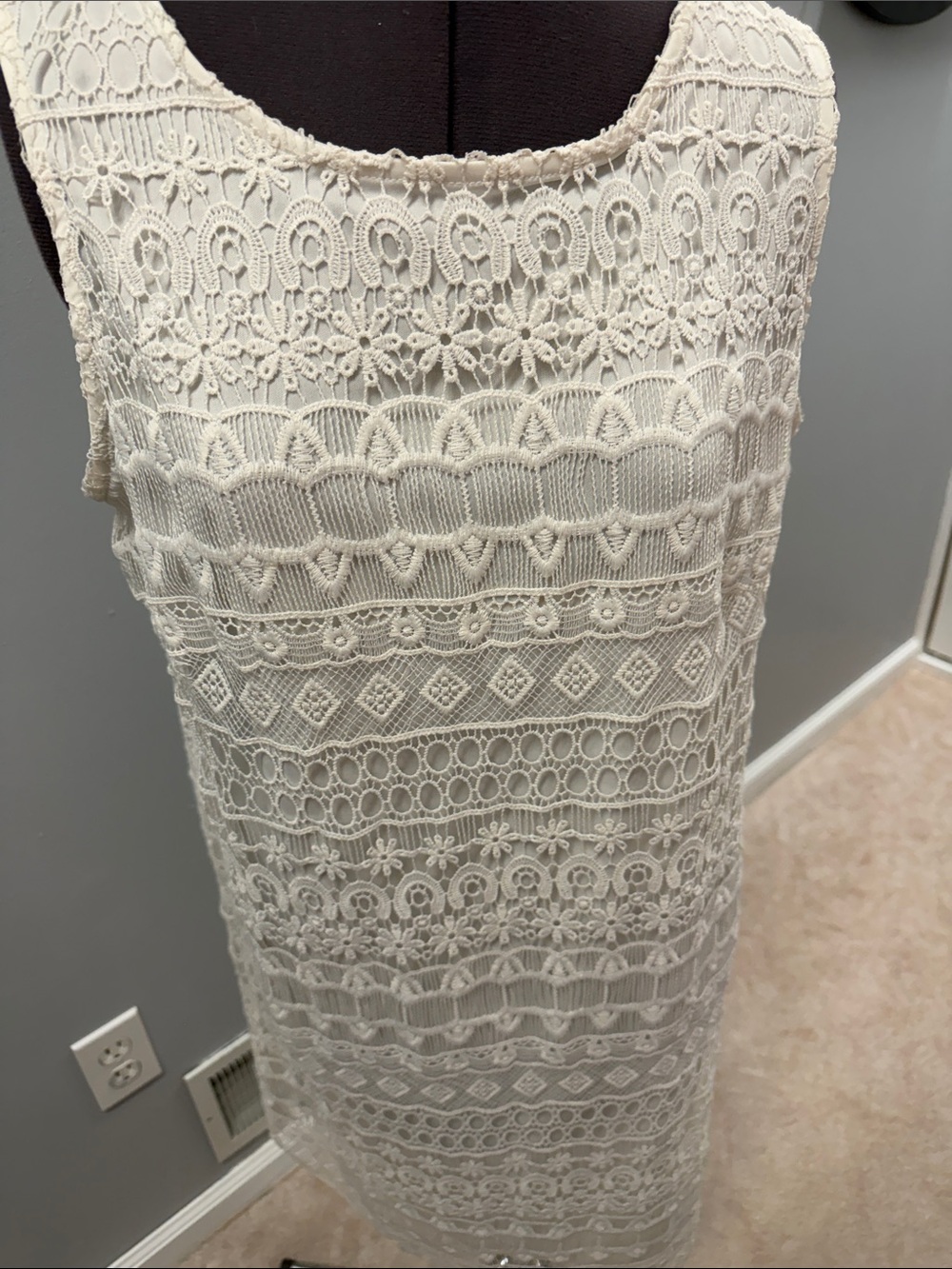 Cato Cream Lace Midi Dress